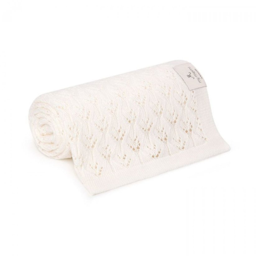 Bambusová ažurková deka My Memi - Cream
