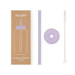 Brčko a víčko pro lahev Muuki 720 ml - Pastel Lilac