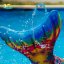 Kostým mořské panny Kuaki Mermaids - ocas, monofin ploutev a plavky - set 4 ks - Azul - M 10-12 let