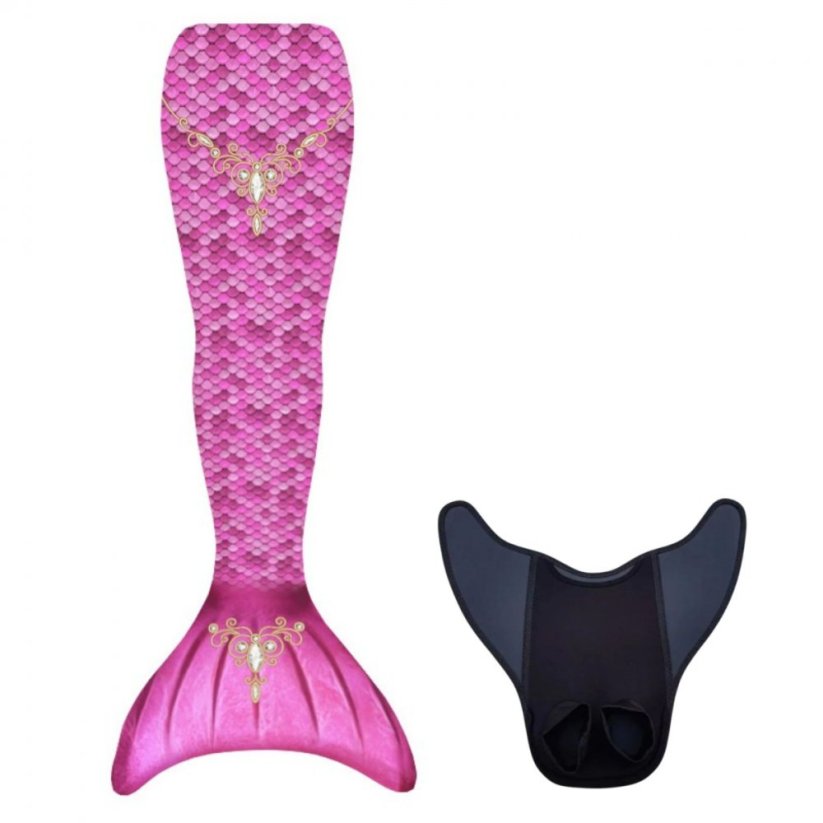 Kostým mořské panny Kuaki Mermaids - Mořský ocas a monofin ploutev - Princess - L 12-15 let