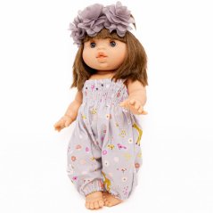 Čelenka pro panenku 34 cm By Loli - Grey Flowers