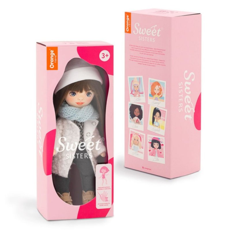 Látková panenka Orange Toys - Sweet sisters Sophie - White Fur Coat